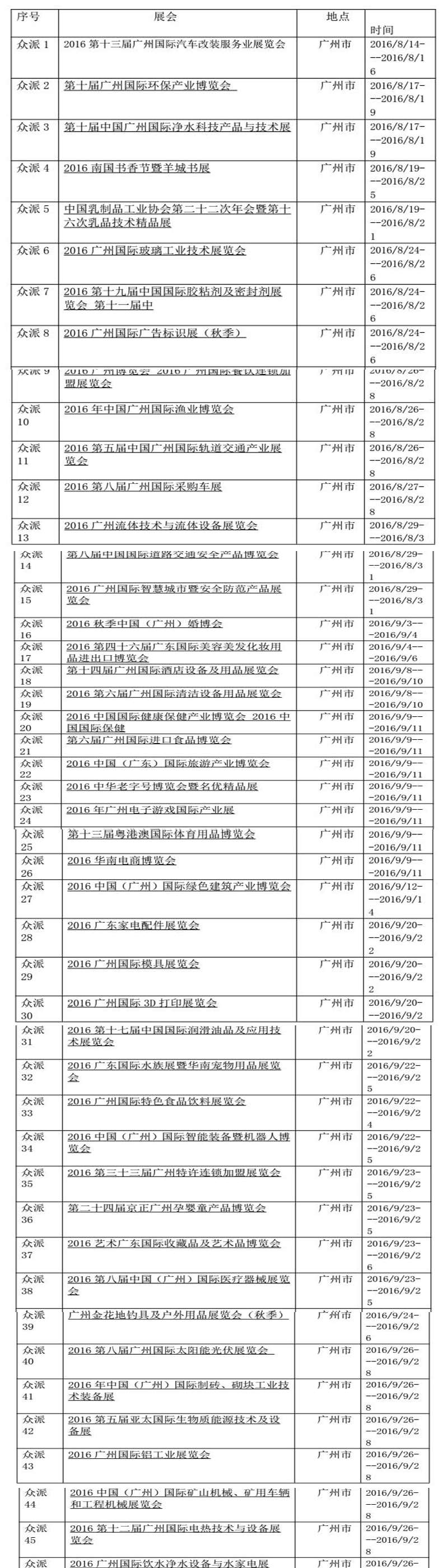 众派2016展览搭建合作展会